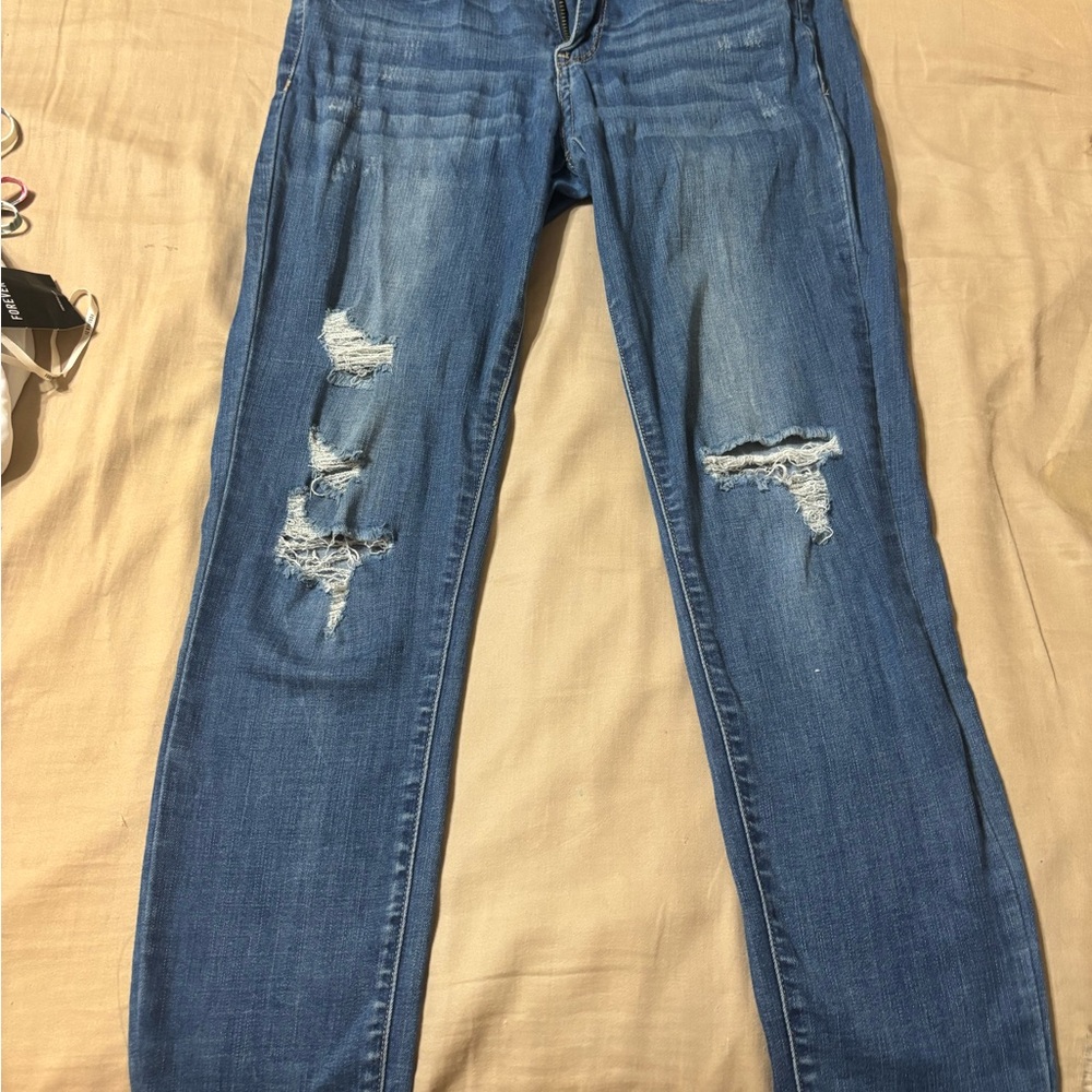 Distressed Blue Women's Jeans